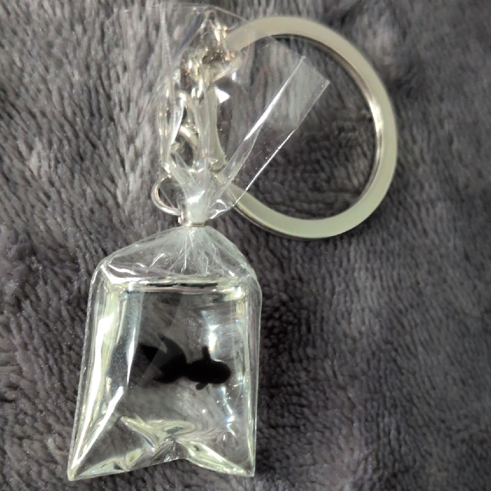 Fish Keychain with Clear Bag Charm